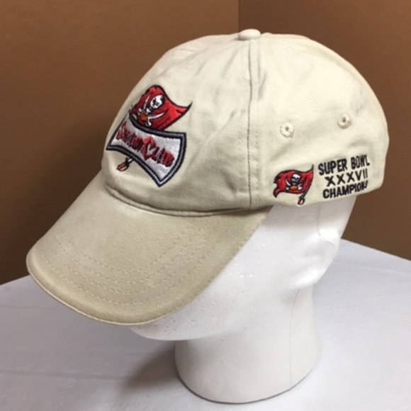 Tampa Bay Buccaneers Stadium Club Adjustable Beige Hat Super Bowl XXXVII Champs - Picture 3 of 7
